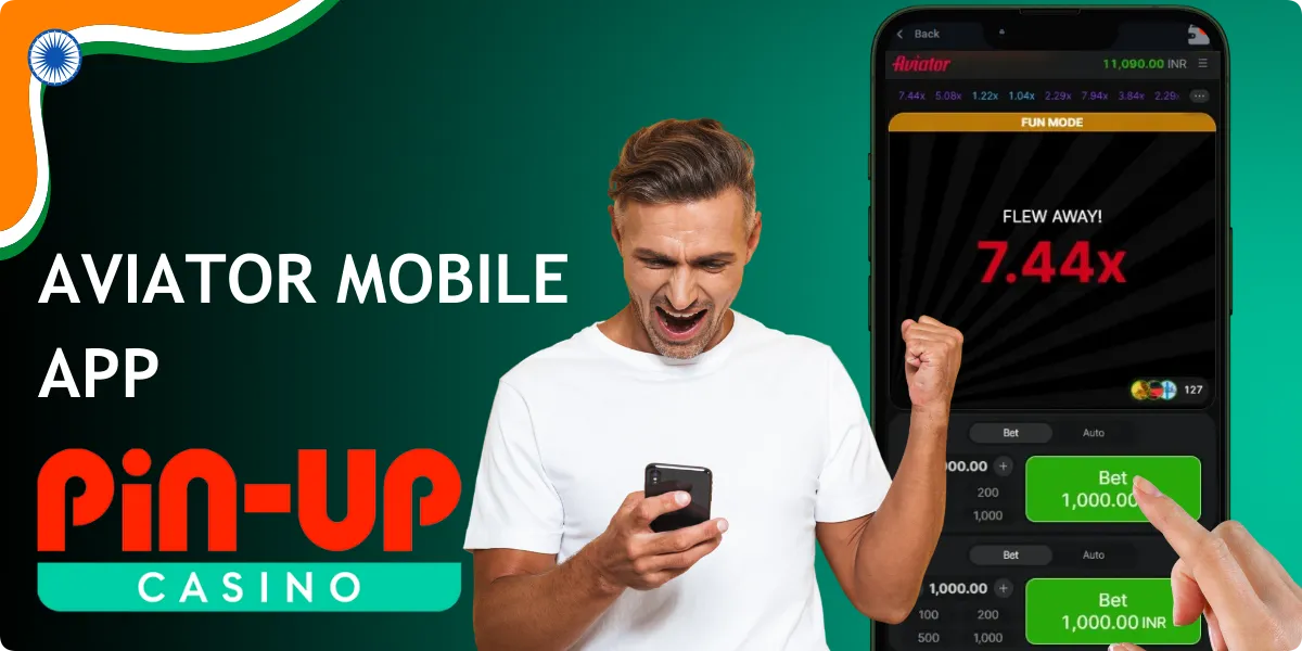 Play Aviator game on smartphone