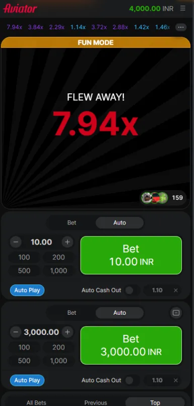Automatic betting mode